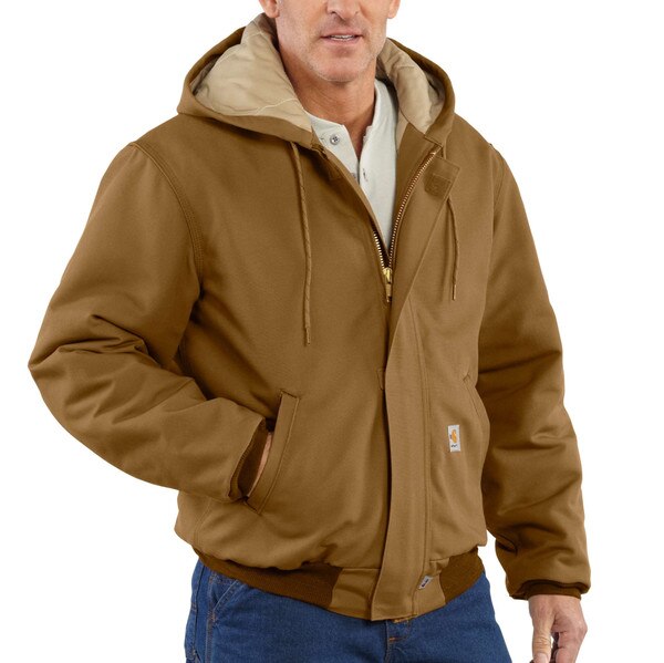 Carhartt Quilt-Lined FR Duck Active Jacket in Carhartt Brown